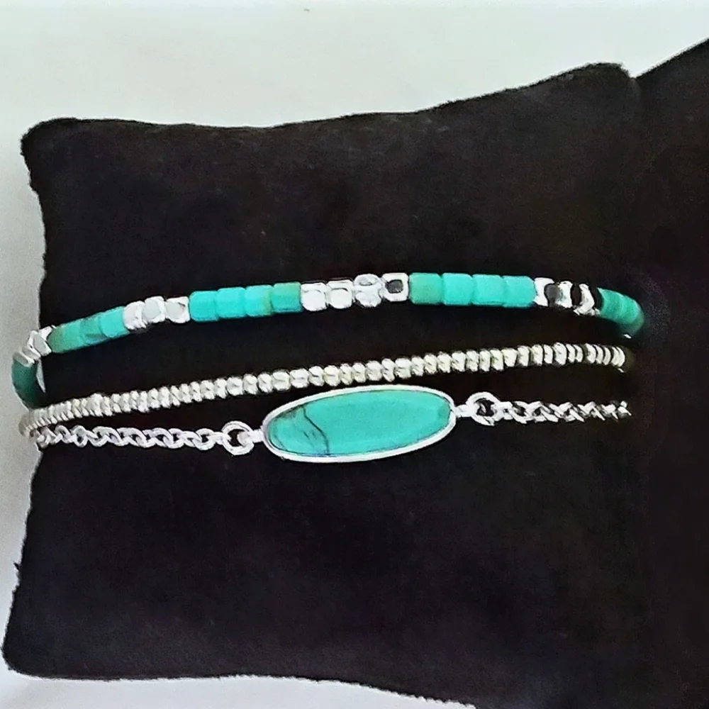 Aqua Layered Bracelet - Picture 3 of 5